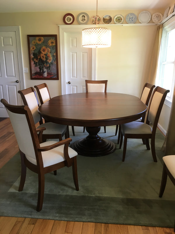 Customer Picture of the Kingsley Single Pedestal with the Kimberly Dining Chair