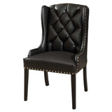 Bradshaw Tufted Upholstered Arm Chair in Leather