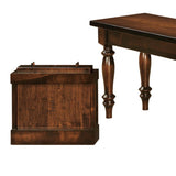 Harvest Dining Bench Leaf Storage Box by Home and Timber