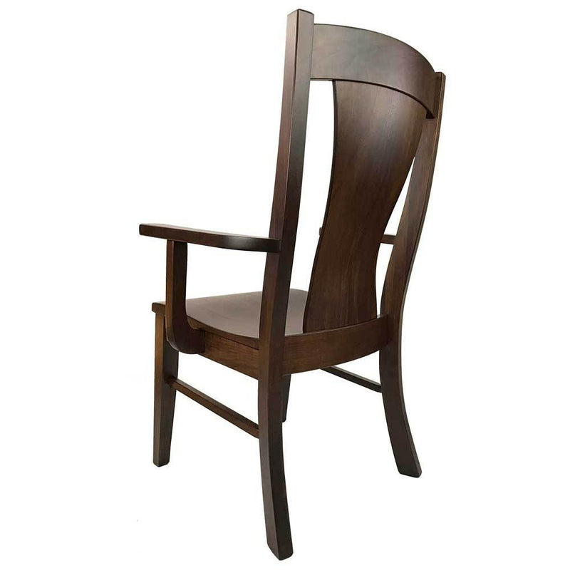 Westin Arm Chair in Walnut with a Tavern Stain Back View