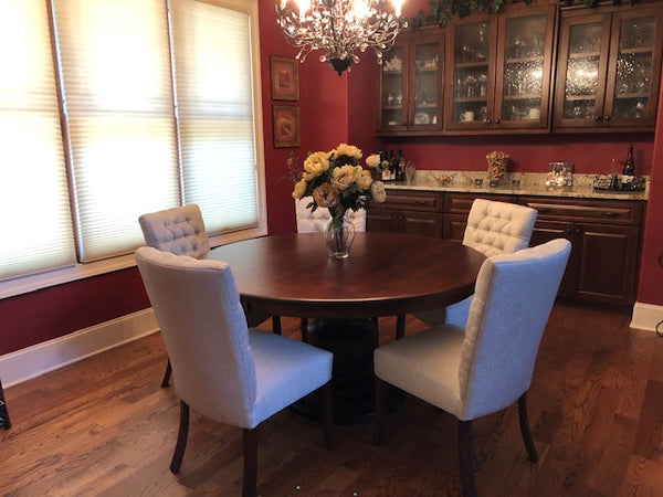 Customer Photo - Alana Tufted Dining Chairs in Cherry