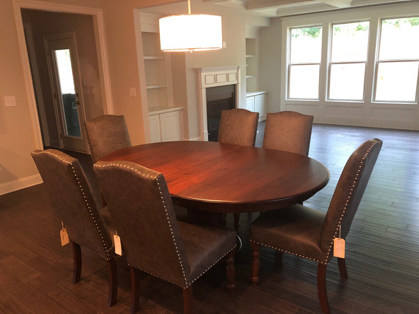 Customer Picture - Burlington Single Pedestal with the Olson Dining Chair 