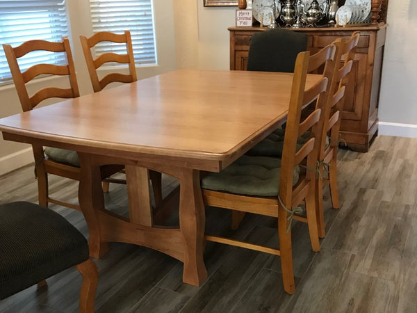 Reno Trestle Table in Natural Cherry 
