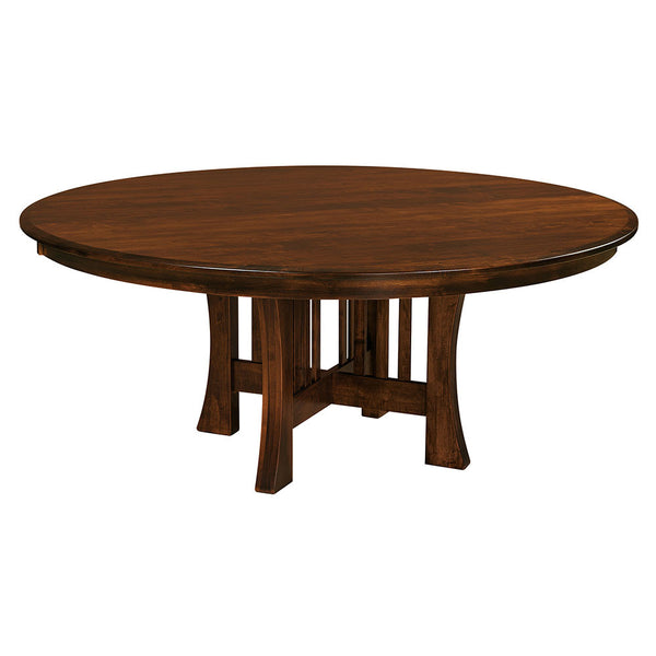 Arts & Crafts Round Dining Room Table by Home and Timber