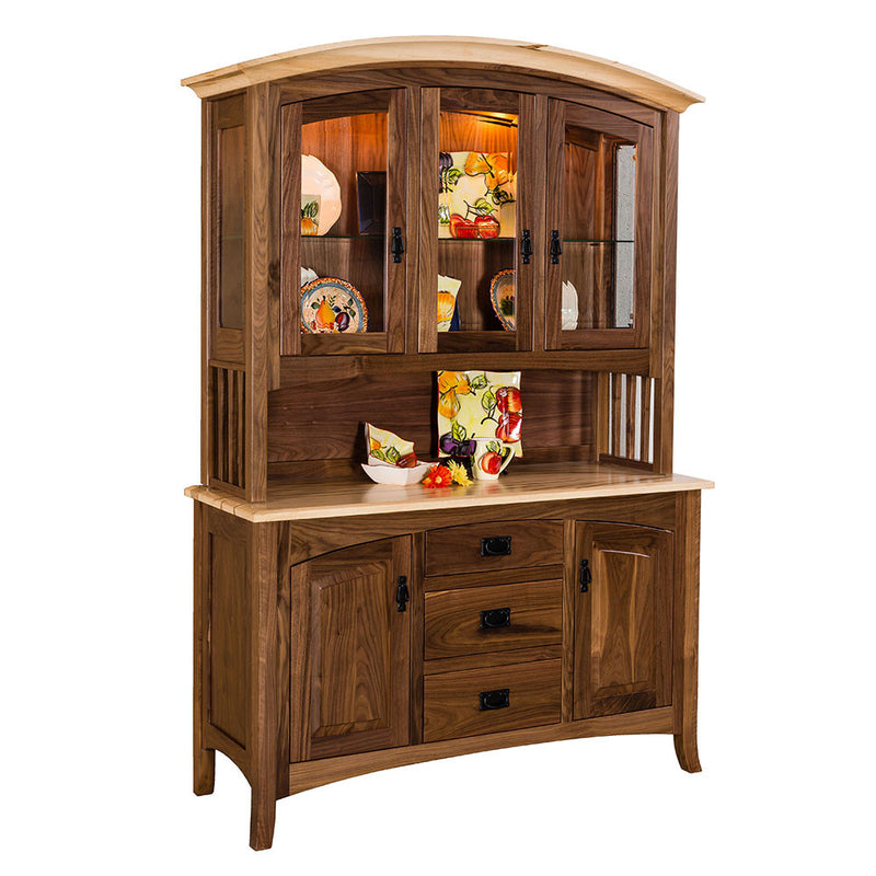 Cambria Hutch | Walnut with Maple Top | Home and Timber