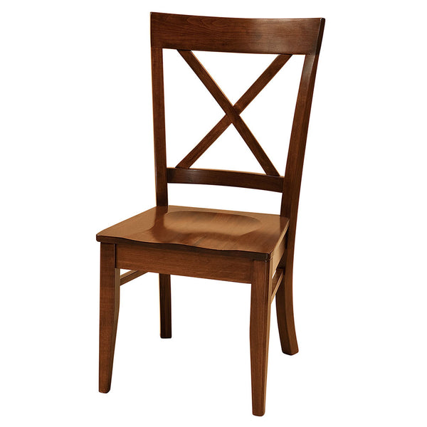 Timber cross back discount chairs