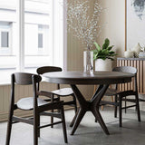 West Newton Single Pedestal Table | Room Setting Photo | Home and Timber